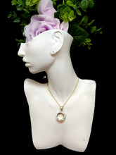 Simple Prasolite Silver Pendant